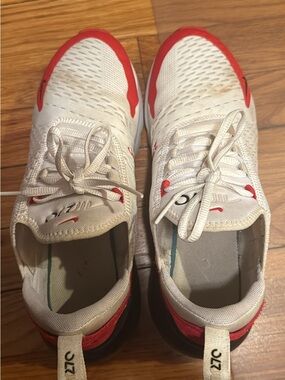 Nike 270 White and Red Athletic Sneakers